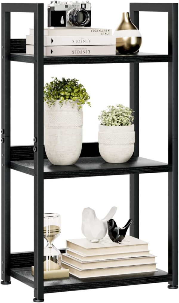 NUMENN Bookshelf, 5 Tier Bookshelves, Home Office Bookcase Shelf Storage Organizer, Free Standing Storage Shelving Unit for Bedroom, Living Room and Home Office, Vintage