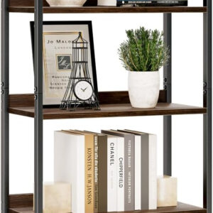 NUMENN Bookshelf, 5 Tier Bookshelves, Home Office Bookcase Shelf Storage Organizer, Free Standing Storage Shelving Unit for Bedroom, Living Room and Home Office, Vintage