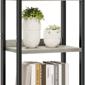 NUMENN Bookshelf, 5 Tier Bookshelves, Home Office Bookcase Shelf Storage Organizer, Free Standing Storage Shelving Unit for Bedroom, Living Room and Home Office, Vintage