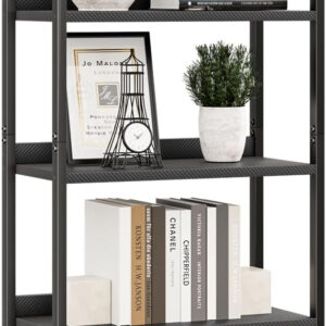 NUMENN Bookshelf, 5 Tier Bookshelves, Home Office Bookcase Shelf Storage Organizer, Free Standing Storage Shelving Unit for Bedroom, Living Room and Home Office, Vintage