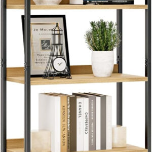NUMENN Bookshelf, 5 Tier Bookshelves, Home Office Bookcase Shelf Storage Organizer, Free Standing Storage Shelving Unit for Bedroom, Living Room and Home Office, Vintage