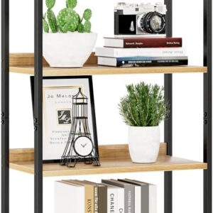 NUMENN Bookshelf, 5 Tier Bookshelves, Home Office Bookcase Shelf Storage Organizer, Free Standing Storage Shelving Unit for Bedroom, Living Room and Home Office, Vintage