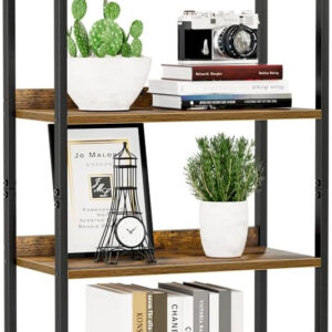 NUMENN Bookshelf, 5 Tier Bookshelves, Home Office Bookcase Shelf Storage Organizer, Free Standing Storage Shelving Unit for Bedroom, Living Room and Home Office, Vintage