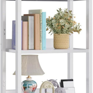 Furologee 5 Tier Bookshelf with Drawer, Tall Narrow Bookcase with Shelves, Wood and Metal Bookshelves Storage Organizer, Industrial Display Standing Shelf Unit for Bedroom, Living Room, Rustic Brown