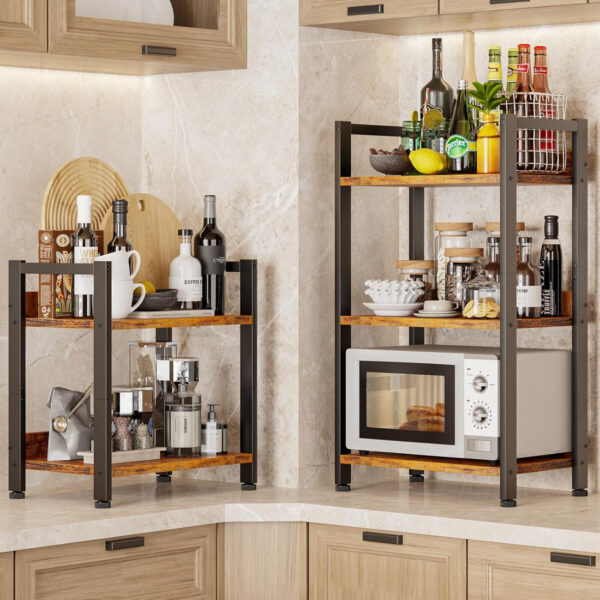 Furologee 5 Tier Bookshelf with Drawer, Tall Narrow Bookcase with Shelves, Wood and Metal Bookshelves Storage Organizer, Industrial Display Standing Shelf Unit for Bedroom, Living Room, Rustic Brown