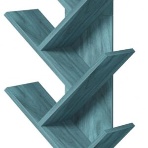 10 Tier Tree Book Shelf, Floor Standing Wood Bookshelf for Narrow Space, Storage Organizer Bookshelves for Books/CDs/Magazine, Bookcase with Shelves for Home Office, Living Room - Brown