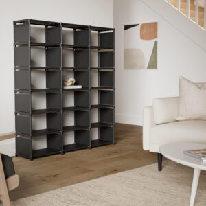 68874d4077092e1b1cbe6bbe78f9582e63e73f1cdf88bb78cc20e.jpg Mavivegue Bookcase, 18-Cube Extra Large Book Shelf, DIY Cube Storage Organizer for Bedroom, Living Room, Home Office - Black
