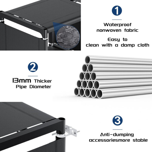 68874d44c7729d89f4f67f43ff3ff8c0556b5488f7bf5014d6016.jpg Mavivegue Bookcase, 18-Cube Extra Large Book Shelf, DIY Cube Storage Organizer for Bedroom, Living Room, Home Office - Black