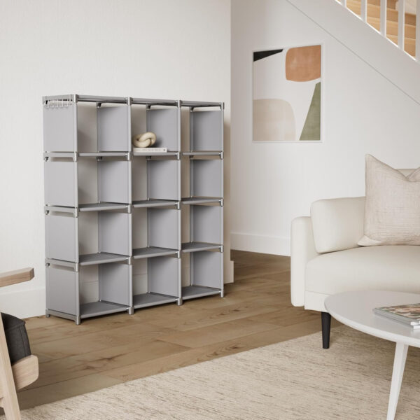 68874d570bbefd76c659b6b813e999d7b8a1c7a05a900078e84b2.jpg Mavivegue Bookcase, 18-Cube Extra Large Book Shelf, DIY Cube Storage Organizer for Bedroom, Living Room, Home Office - Black