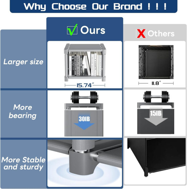 68874d6670a9d9badea71b826df0fd3caa3c348ed78b1e0f231b4.jpg Mavivegue Bookcase, 18-Cube Extra Large Book Shelf, DIY Cube Storage Organizer for Bedroom, Living Room, Home Office - Black