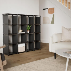 68874d7667d94b849d62daef4685a75f09d0aa4bded320032858b.jpg Mavivegue Bookcase, 18-Cube Extra Large Book Shelf, DIY Cube Storage Organizer for Bedroom, Living Room, Home Office - Black