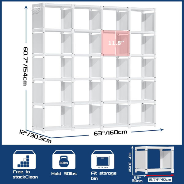 68874d83b610d02984a0ba8b7388572b7ff29a8cfd0cffb9f20d9.jpg Mavivegue Bookcase, 18-Cube Extra Large Book Shelf, DIY Cube Storage Organizer for Bedroom, Living Room, Home Office - Black