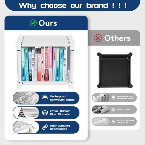 68874d8e258a66584ca1fec92880f9718550a6913eda597f70c4f.jpg Mavivegue Bookcase, 18-Cube Extra Large Book Shelf, DIY Cube Storage Organizer for Bedroom, Living Room, Home Office - Black