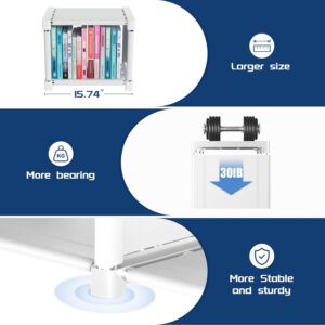 68874d8f7db9327c2a0d0ee97d5923f9946c3cdf56ca733520db5.jpg Mavivegue Bookcase, 18-Cube Extra Large Book Shelf, DIY Cube Storage Organizer for Bedroom, Living Room, Home Office - Black