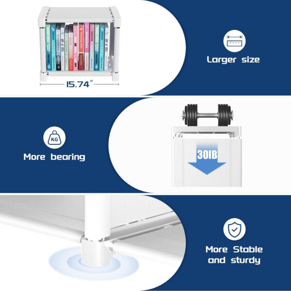 68874d8f7db9327c2a0d0ee97d5923f9946c3cdf56ca733520db5.jpg Mavivegue Bookcase, 18-Cube Extra Large Book Shelf, DIY Cube Storage Organizer for Bedroom, Living Room, Home Office - Black