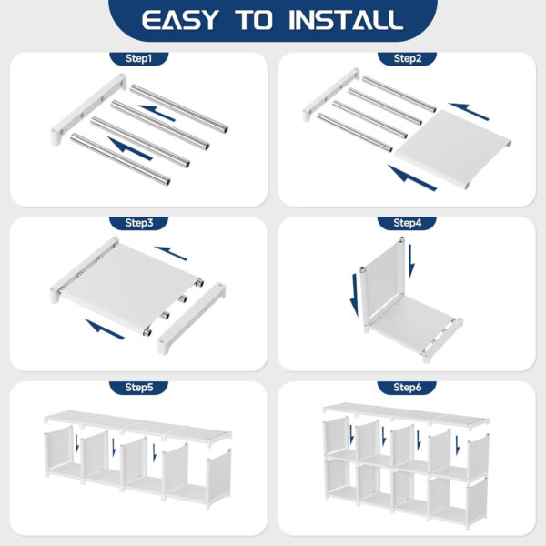 68874d90dd398d265e2f7f78be037a5680762e927cf429f606941.jpg Mavivegue Bookcase, 18-Cube Extra Large Book Shelf, DIY Cube Storage Organizer for Bedroom, Living Room, Home Office - Black