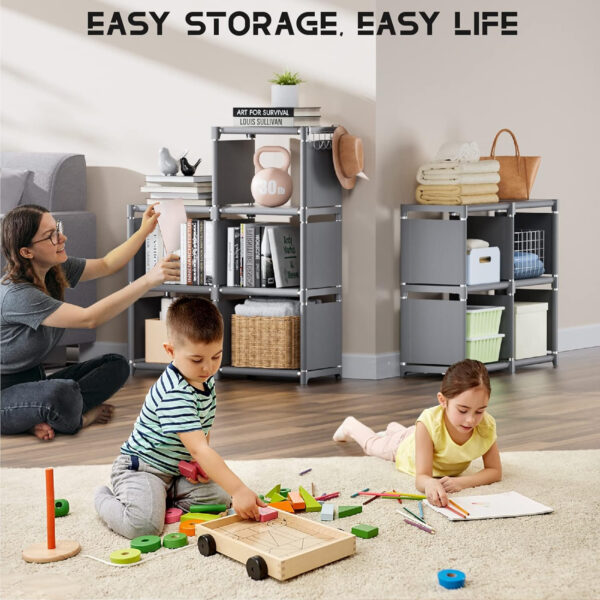 68874d9fab8fd14714b14b4fea4dc77c3138c336ea3c627c50915.jpg Mavivegue Bookcase, 18-Cube Extra Large Book Shelf, DIY Cube Storage Organizer for Bedroom, Living Room, Home Office - Black