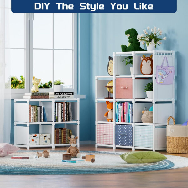 68874daa19761c45601ecfdcc782d61e5cf1b47aac8f318da33bc.jpg Mavivegue Bookcase, 18-Cube Extra Large Book Shelf, DIY Cube Storage Organizer for Bedroom, Living Room, Home Office - Black