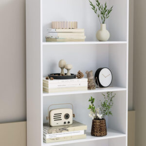 FOTOSOK 6-Tier Open Bookcase and Bookshelf, Freestanding Display Storage Shelves Tall Bookcase for Bedroom, Living Room and Office, Black