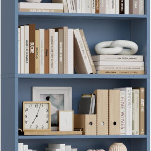 FOTOSOK 6-Tier Open Bookcase and Bookshelf, Freestanding Display Storage Shelves Tall Bookcase for Bedroom, Living Room and Office, Black