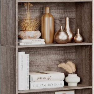 FOTOSOK 6-Tier Open Bookcase and Bookshelf, Freestanding Display Storage Shelves Tall Bookcase for Bedroom, Living Room and Office, Black