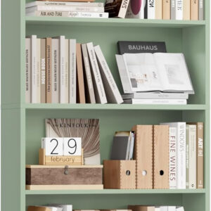 FOTOSOK 6-Tier Open Bookcase and Bookshelf, Freestanding Display Storage Shelves Tall Bookcase for Bedroom, Living Room and Office, Black