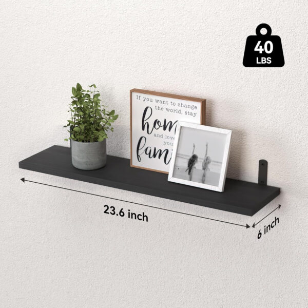 688752ab49975933a7422c1ad1d78c43194a03617741e8ed0e450.jpg WOPITUES Wood Floating Shelves Set of 6, Shelves for Wall Decor, Farmhouse Shelf for Bedroom, Bathroom Storage Shelves, Book Shelves for Living Room - Rustic Brown