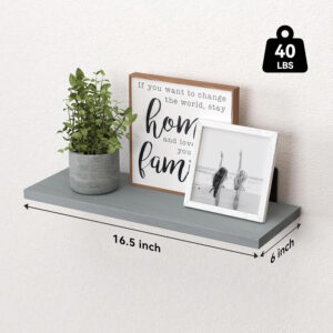 688752b327b28021ac152d16d7cf556e5a9f6e361a78f9f213bc3.jpg WOPITUES Wood Floating Shelves Set of 6, Shelves for Wall Decor, Farmhouse Shelf for Bedroom, Bathroom Storage Shelves, Book Shelves for Living Room - Rustic Brown