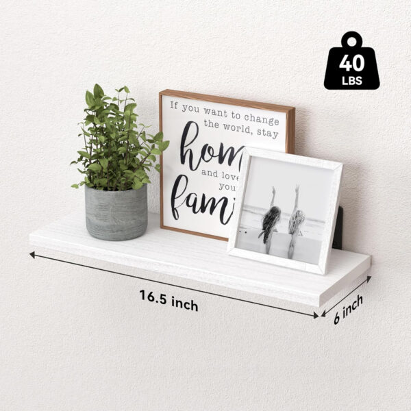 688752d6d4a19098f0358913047f05b3ae1f157be1d085770f56e.jpg WOPITUES Wood Floating Shelves Set of 6, Shelves for Wall Decor, Farmhouse Shelf for Bedroom, Bathroom Storage Shelves, Book Shelves for Living Room - Rustic Brown