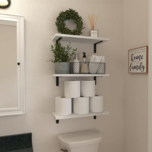 688752d83740915f6aec07aab52191ac1dffb383a361280ad9d1a.jpg WOPITUES Wood Floating Shelves Set of 6, Shelves for Wall Decor, Farmhouse Shelf for Bedroom, Bathroom Storage Shelves, Book Shelves for Living Room - Rustic Brown