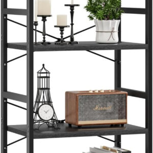 NUMENN 5 Tier Bookshelf, Tall Bookcase Shelf Storage Organizer, Modern Book Shelf for Bedroom, Living Room and Home Office, Vintage