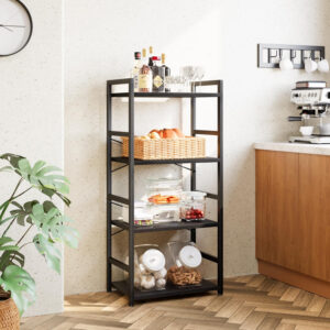 NUMENN 5 Tier Bookshelf, Tall Bookcase Shelf Storage Organizer, Modern Book Shelf for Bedroom, Living Room and Home Office, Vintage