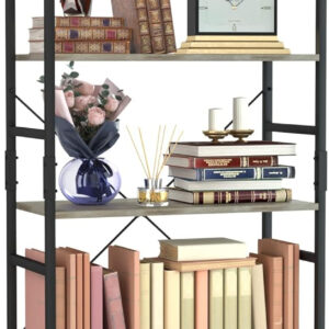NUMENN 5 Tier Bookshelf, Tall Bookcase Shelf Storage Organizer, Modern Book Shelf for Bedroom, Living Room and Home Office, Vintage