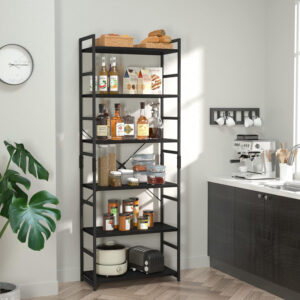 NUMENN 5 Tier Bookshelf, Tall Bookcase Shelf Storage Organizer, Modern Book Shelf for Bedroom, Living Room and Home Office, Vintage