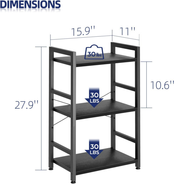 NUMENN 5 Tier Bookshelf, Tall Bookcase Shelf Storage Organizer, Modern Book Shelf for Bedroom, Living Room and Home Office, Vintage