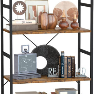 NUMENN 5 Tier Bookshelf, Tall Bookcase Shelf Storage Organizer, Modern Book Shelf for Bedroom, Living Room and Home Office, Vintage