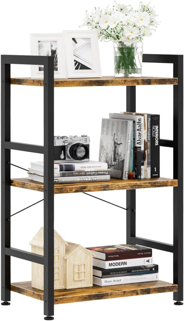 NUMENN 5 Tier Bookshelf, Tall Bookcase Shelf Storage Organizer, Modern Book Shelf for Bedroom, Living Room and Home Office, Vintage