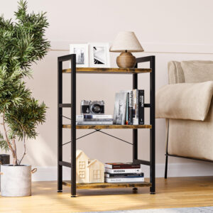 NUMENN 5 Tier Bookshelf, Tall Bookcase Shelf Storage Organizer, Modern Book Shelf for Bedroom, Living Room and Home Office, Vintage