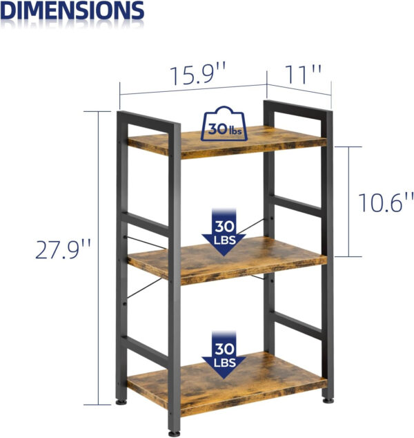 NUMENN 5 Tier Bookshelf, Tall Bookcase Shelf Storage Organizer, Modern Book Shelf for Bedroom, Living Room and Home Office, Vintage