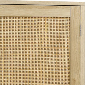 Finnhomy Sideboard Buffet Cabinet, Kitchen Storage Sideboard with Rattan Decorated Doors, Liquor Coffee Buffet, Dining Room, Hallway, Console Table, Accent Cabinet, 31.5X 15.8X 34.6 Inches, Natural