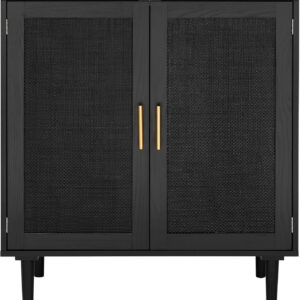 Finnhomy Sideboard Buffet Cabinet, Kitchen Storage Sideboard with Rattan Decorated Doors, Liquor Coffee Buffet, Dining Room, Hallway, Console Table, Accent Cabinet, 31.5X 15.8X 34.6 Inches, Natural