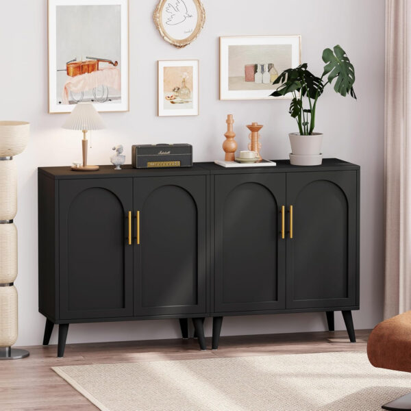 688759a41fb9f8bbcb0ed0b145df821aeea08744ba6bfe9e5aaa4.jpg Rovaurx Rattan Storage Cabinet with Doors, Modern Accent Bathroom Floor Cabinet, Sideboard Buffet for Living Room, Entryway, Dining Room and Kitchen, Natural BMGZ108M