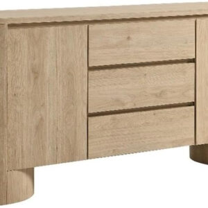 Modway Duval Oval Wood Grain 71 Inch Sideboard with Doors and Drawers in Hickory Frost