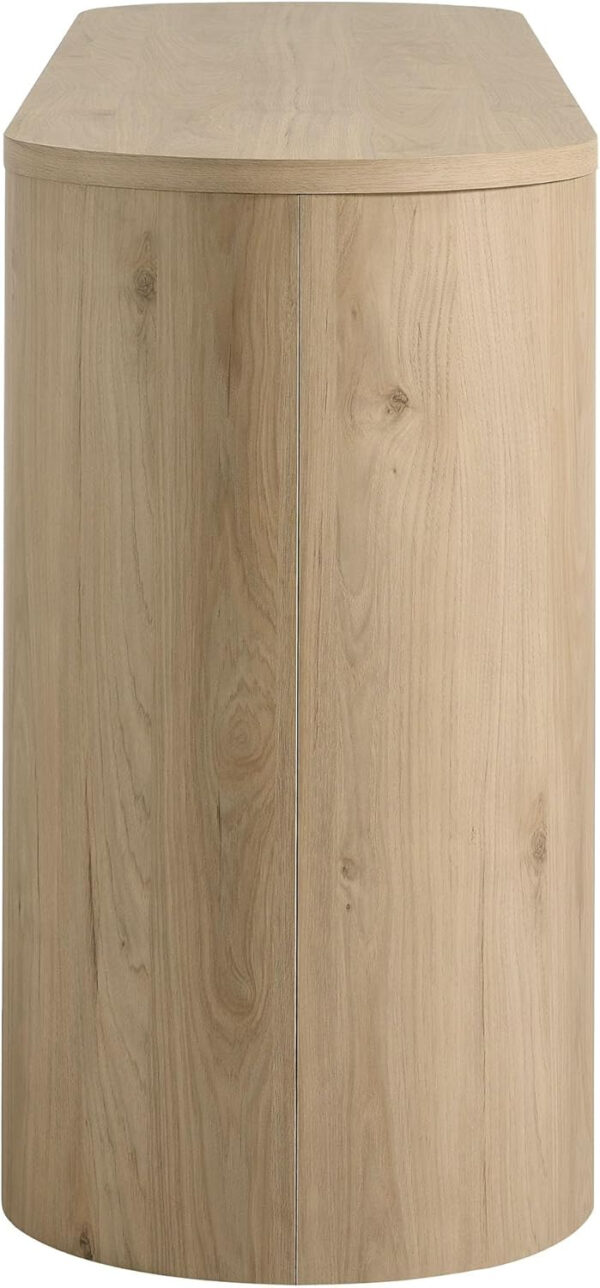Modway Duval Oval Wood Grain 71 Inch Sideboard with Doors and Drawers in Hickory Frost