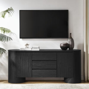 Modway Duval Oval Wood Grain 71 Inch Sideboard with Doors and Drawers in Hickory Frost