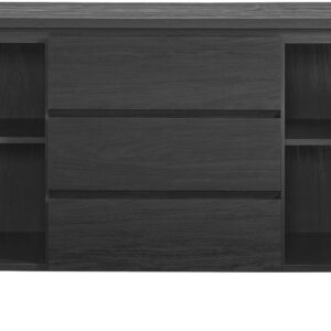 Modway Duval Oval Wood Grain 71 Inch Sideboard with Doors and Drawers in Hickory Frost