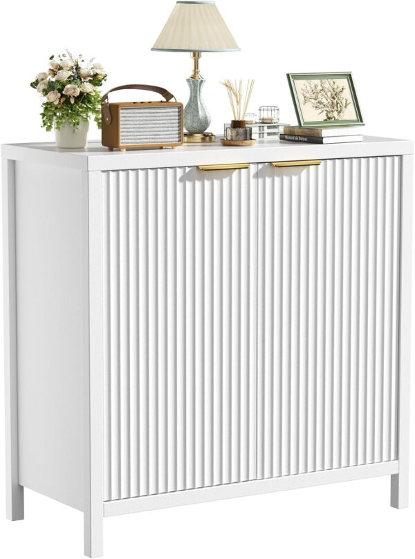 68875c6638fc09ba98d32dc830037b7549af772a8bcf636b4c910.jpg Sideboard Buffet Cabinet, 31" Storage Cabinet with 2 Doors and Adjustable Shelves, Sideboard Console for Dinning Room, Kitchen and Living Room - Oak