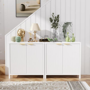 68875c67c342a2e90ed6e636ce711cb237bea3a8dead6d85b6fb1.jpg Sideboard Buffet Cabinet, 31" Storage Cabinet with 2 Doors and Adjustable Shelves, Sideboard Console for Dinning Room, Kitchen and Living Room - Oak