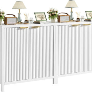 68875c72202b54fd8087ddd50aa18452f7a2c1b22a4e813546826.jpg Sideboard Buffet Cabinet, 31" Storage Cabinet with 2 Doors and Adjustable Shelves, Sideboard Console for Dinning Room, Kitchen and Living Room - Oak