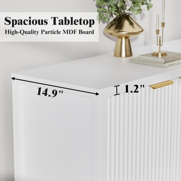 68875c780cdce10bb8fe8949ac76482d1541b64322e86623b1f9a.jpg Sideboard Buffet Cabinet, 31" Storage Cabinet with 2 Doors and Adjustable Shelves, Sideboard Console for Dinning Room, Kitchen and Living Room - Oak